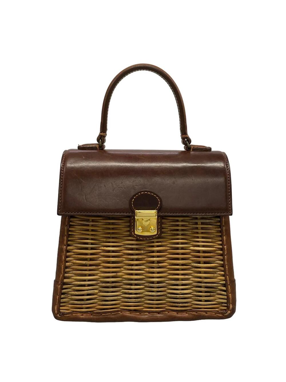 Ebagos Beige Dark Brown Rattan Leather #374174E77B